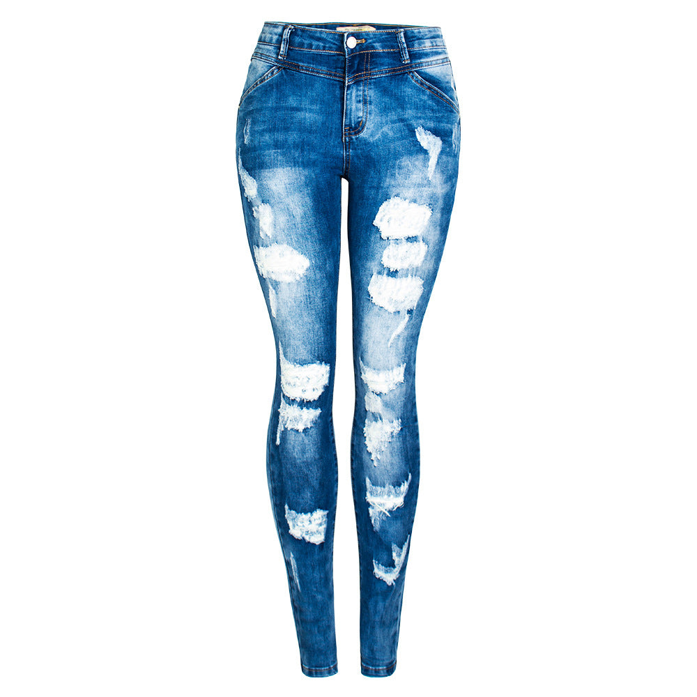 Women`s distressed Ripped Jeans