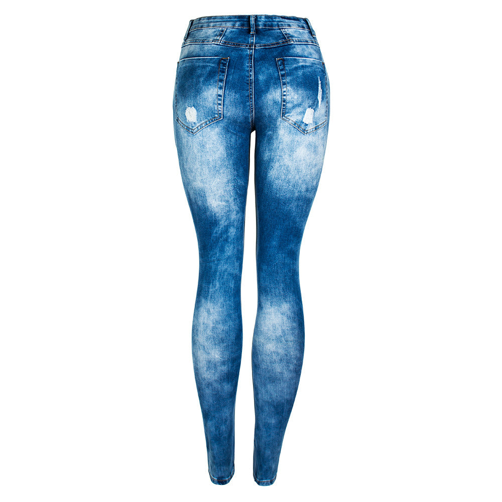 Women`s distressed Ripped Jeans